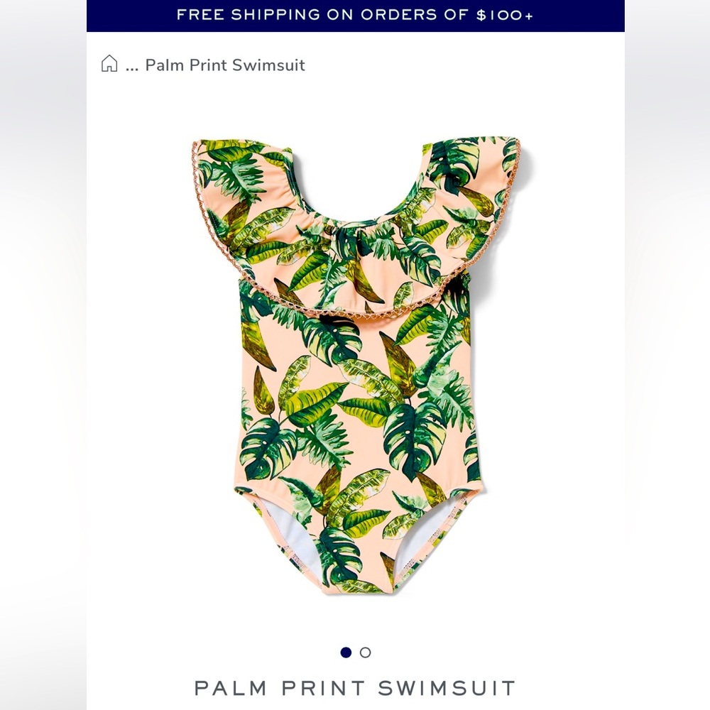 Janie and Jack girls swim suit - Palm Print Perfect Condition